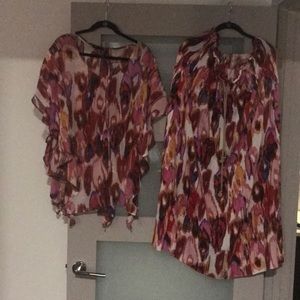 Sheer Shirt &  Maxi Skirt